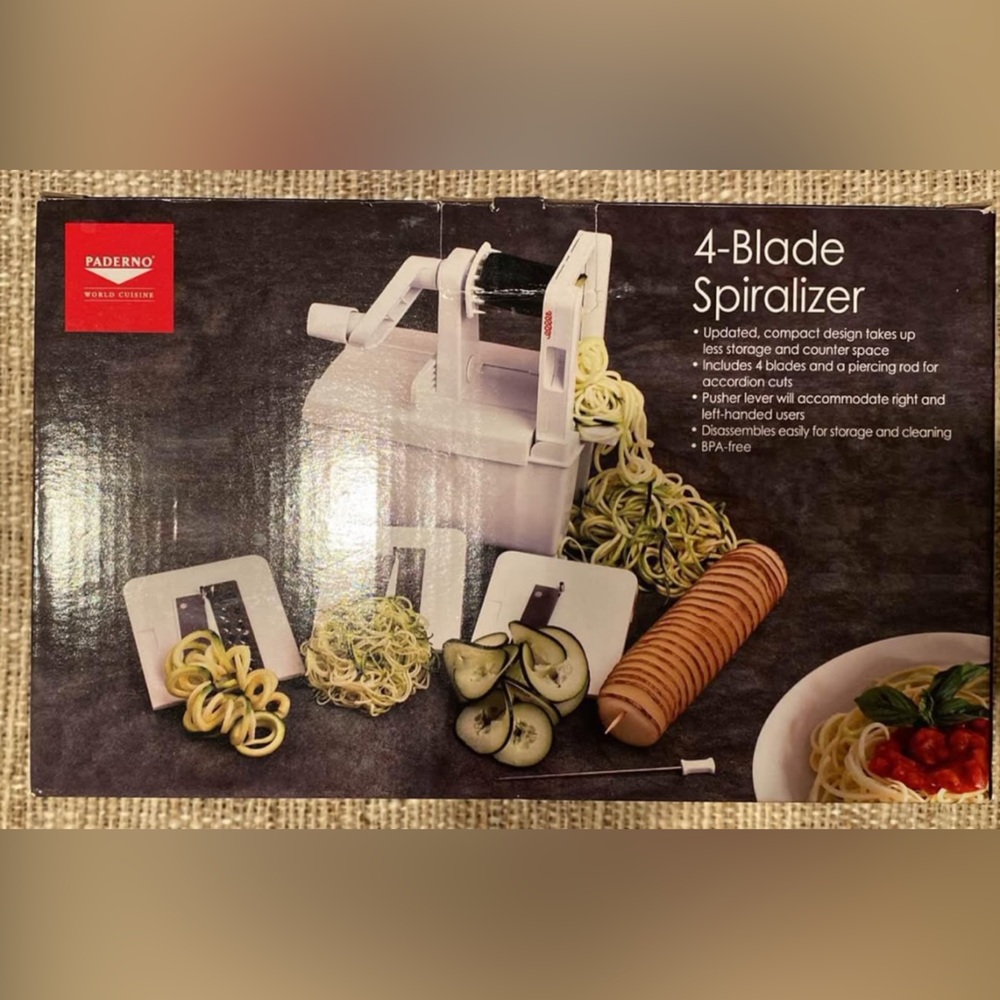 Williams Sonoma Paderno White 4-Blade Spiralizer